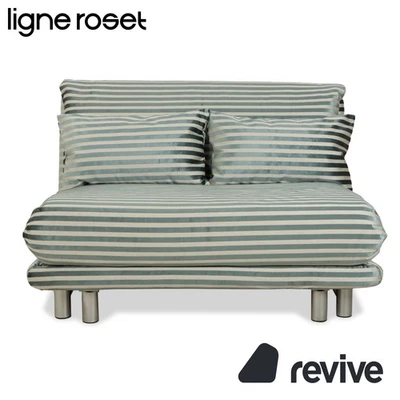 Ligne Roset Multy Biposto Tessuto Verde Argento a Righe Manuelle - Immagine 1 di 4