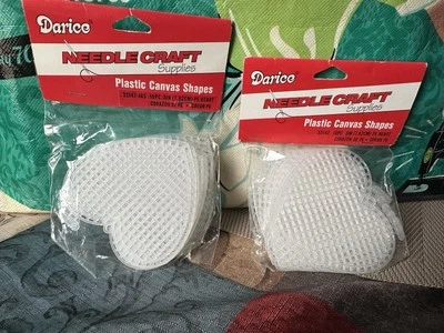Darice Needle Craft Supplies 3 Inch Heart Plastic Canvas Shapes, NOS - Image 1 of 3