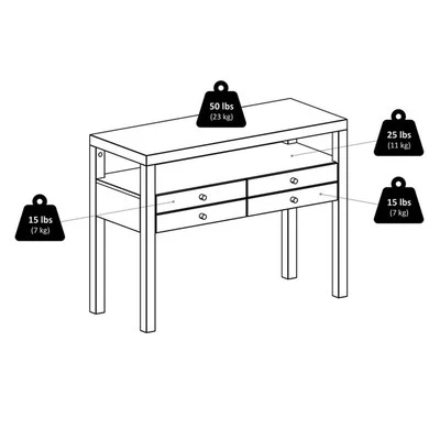 Consola Winsome Copenhagen Transitional de madera maciza en espresso Foto 1 de 4