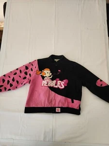 Pebbles Hanna Barbera Flintstone Scooby Varsity Jacket Letterman Youth 2XL 13-14 - Picture 1 of 24