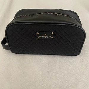 London Fog 100th Anniversary schwarz gesteppt Nylon/PVC Kosmetik/Kulturtasche neu - Bild 1 von 10