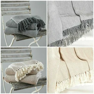 COUNTRY CLUB COMO Throw Blanket 100 % Cotton 127 x 152 cm - Picture 1 of 3