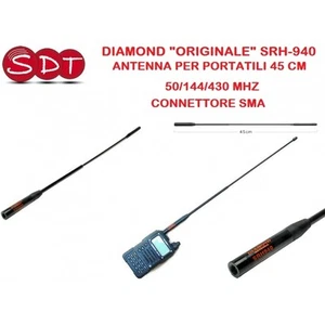 DIAMOND "ORIGINALE" SRH-940 ANTENNA PER PORTATILI 45 CM 50/144/430 MHZ - CONNETT - Zdjęcie 1 z 1