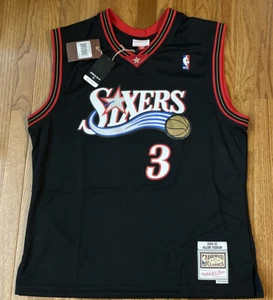 Allen Iverson Philadelphia 76ers Mitchell & Ness Swingman Road Jersey XL - Picture 1 of 3
