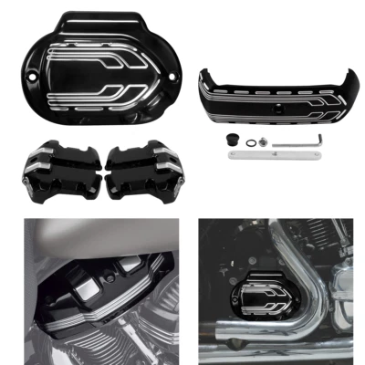 Transmissão Rocker Box e tampa de limpador lateral compatível com Harley Touring 2017-2020 - Imagem 1 de 4