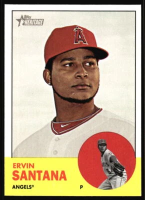 2012 Topps Heritage Ervin Santana #322 Los Angeles Angels - Image 1 of 2