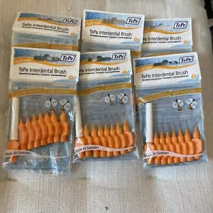 TePe Interdental Brushes - Orange 8 Brushes Per Pack 6 Packs - Picture 1 of 4