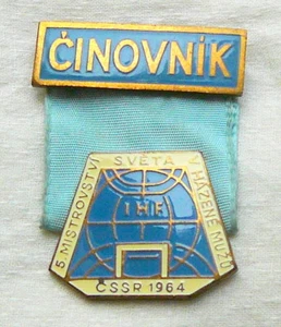 Distintivo PIN PARTECIPANTE Campionati Mondiali PALLAMANO IHF 1964 RARO - Foto 1 di 2