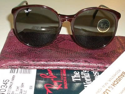 GAFAS DE SOL REDONDAS TRADICIONALES 56 MM BAUSCH & LOMB RAY BAN W0345 G15 WINE TORT NUEVAS Foto 1 de 4