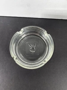 Vintage Bow tie Rabbit Clear Round Ashtray Decoration Collectible - Picture 1 of 4