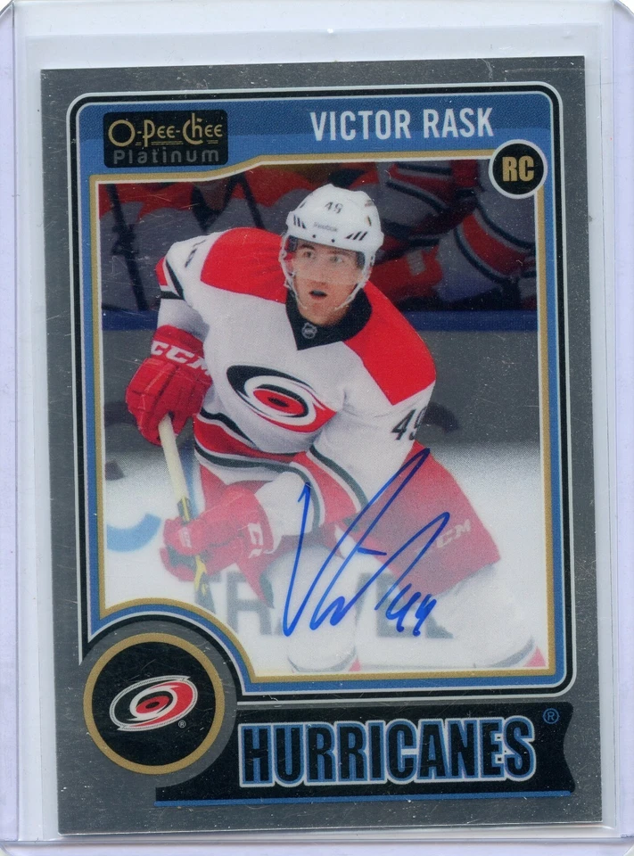 2014-15 O-Pee-Chee Platinum Rookie Autographs #RA-22 Victor Rask - Image 1 of 2