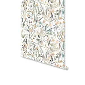 Fern Pattern Floral Peel and  Stick Self-Adhesive Wallpaper 17.7"x118" - Picture 1 of 11