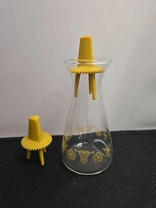 Coperchio agitatore ricambio singolo vintage vetro Pyrex farfalla oro motivo fiori - Foto 1 di 8