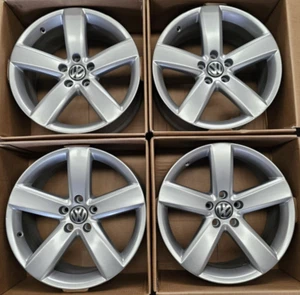 18" Genuine 2013 Volkswagen Passat Lux Platinum Oem Wheels- 18x8 5/112 41P - Picture 1 of 10