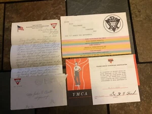 Vintage YMCA lot, 1918 Letter, 1957 Brochure and Certificate - Picture 1 of 3