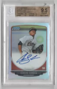 Carlos Correa Twins 2013 Bowman Cromo RIFRATTORE Rookie Card Rc BGS 9.5 Auto 10 - Foto 1 di 2