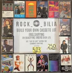 $1 & UP  80s 90's POP R&B ROCK CASSETTE BUY $25 GET FREE SHIPPING BUILD YOUR LOT - Picture 1 of 435