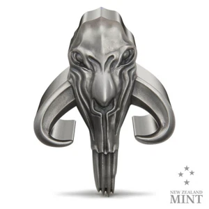 2023 Niue 5 oz argento $ 10 Star Wars testa di mito mandaloriano - Foto 1 di 5