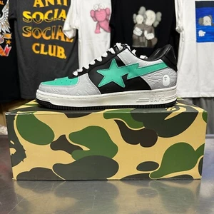 Bape Bapesta bajo verde/negro/gris talla 8,5 9,5 - Imagen 1 de 5