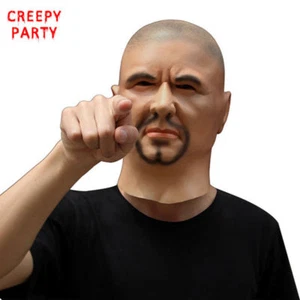 Ferocious Man Strong Halloween Mask Cosplay Realistic Gangland Latex Mask Party - Picture 1 of 12
