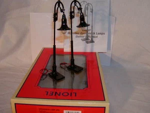 Lionel 6-37172 Gooseneck Street Lamps O27 New Illumination set of 2 Black Sealed - Picture 1 of 7