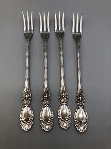 Lucerne by Wallace Sterling Silver set of 4 Seafood Cocktail Forks 5 7/8" - Picture 1 of 3