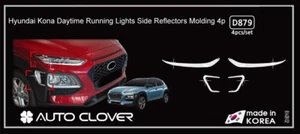 Chrome Daytime Running Lights w/ Side Reflectors Molding 4p for Hyundai Kona - Picture 1 of 12