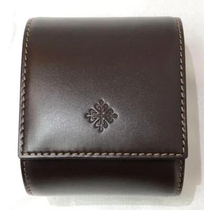 PATEK PHILIPPE Travel Watch Box Carry Box Case Dark Brown Leather Recent Model - Picture 1 of 7