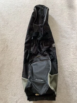 NUEVA Bolsa de Viaje de Golf Slazenger Negra Gris Malla 52” Largo x 18” Profundidad X 12” Ancho Foto 1 de 4