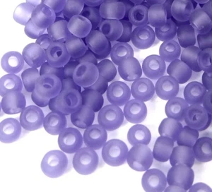 8/0 Fine Japanese TOHO Seed Beads Transparent-Frosted Sugar Plum 10-grams - Picture 1 of 3