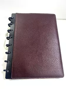 Levenger Circa Foldover Notebook Size Junior Cordova Leather Oxblood New in Box - Picture 1 of 18