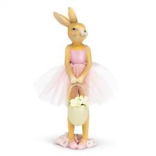 Bunny In Tutu With Egg Shaped Basket Figurine