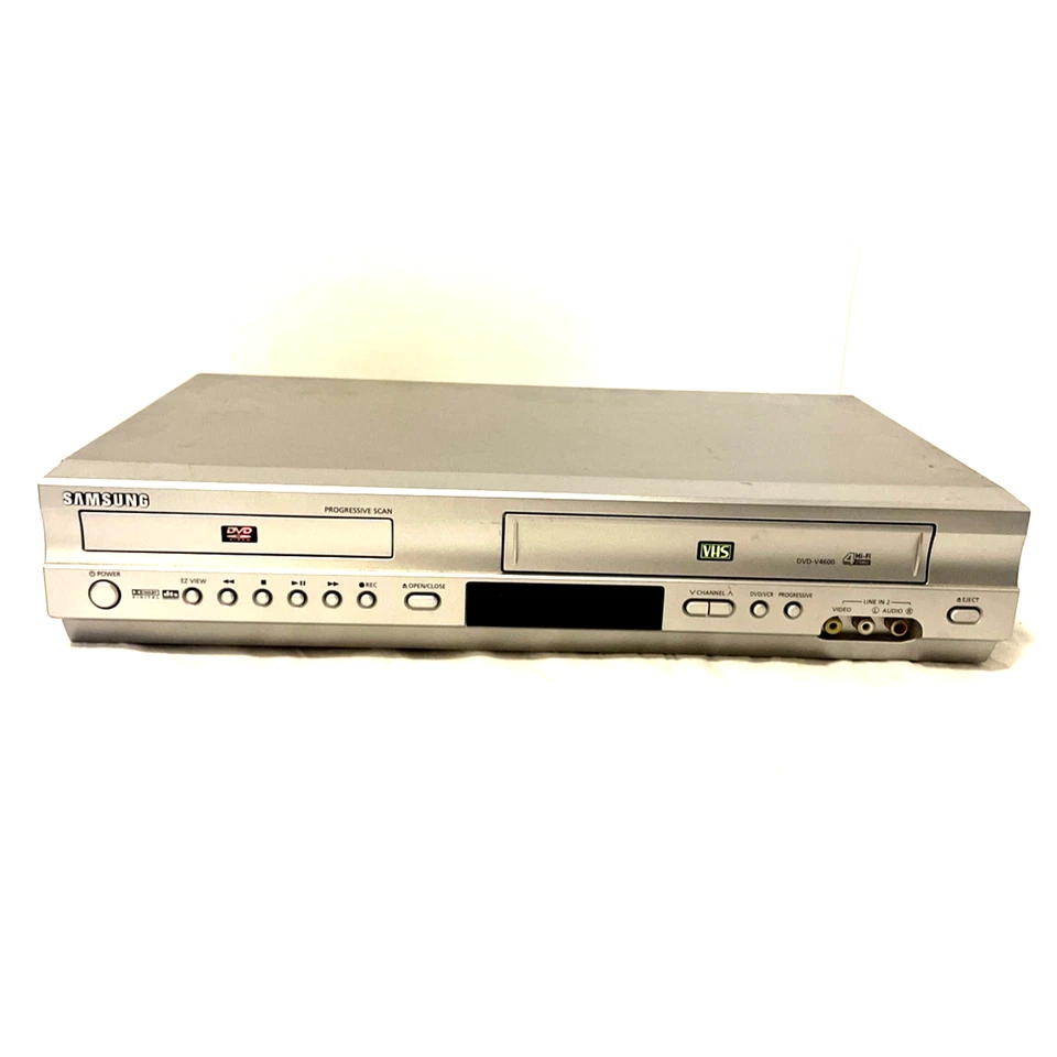 Samsung DVD-V4600A VCR VHS DVD Reproductor Combo 4 Cabezales Hi-Fi VHS FUNCIONA-DVD NO FUNCIONA Foto 1 de 4