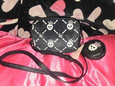 Bandolera Juicy Couture Haunted Couture negra calavera viral halloween con bolsa Foto 1 de 4