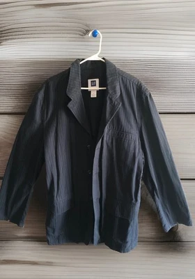 Gap Blazer Men X-Large Navy Striped Cotton Jacket Coat - Image 1 of 3