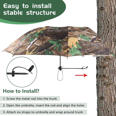 Tree Stand Umbrella 58" Widened Portable Camo Hunting for Thickened Weatherproof - Image 1 of 4