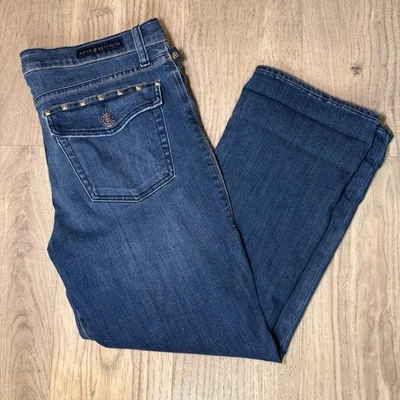 Rock & Republic Kendall Women Size 14 Blue Jeans Stretchy Mid Rise Straight Leg - Image 1 of 4