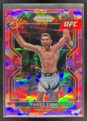 2022 Panini Prizm UFC Fares Ziam Pink Ice #143 RC - Image 1 of 4