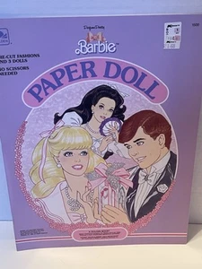 Libro bambola di carta vintage 1988 profumo bella Barbie inutilizzato Whitney Ken Barbie - Foto 1 di 8