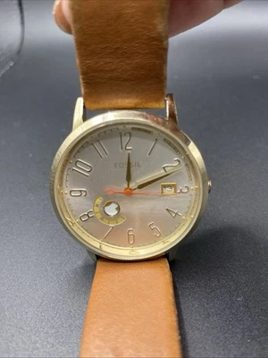 Fossil Boyfriend ES3750 Womens Brown Leather Analog Dial Quartz Watch *Notes - Image 1 of 4