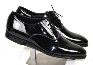 NEW $680 Crockett & Jones "Overton" Black Patent Leather Tuxedo SHOES 10 D - Picture 1 of 9