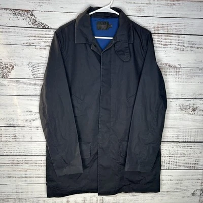 J Crew Ludlow Water Repellent Mack Jacket Navy Blue Trench Coat E8564 Mens Small - Image 1 of 4