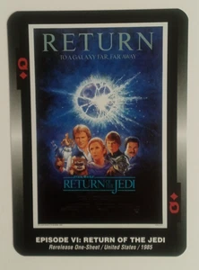Star Wars Filmposter Spielkarte Rückkehr der Jedi-Ritter Königin Diamanten - Bild 1 von 2