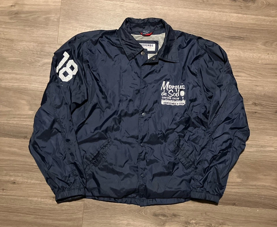 Chaqueta cortavientos vintage Abercrombie Fitch talla grande Marquis de Sod golf nailon Foto 1 de 4