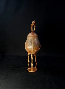 Urna Dogon IN Bronzo Aux Nommos Artigianato Africana West Centrale Xx - Foto 1 di 15