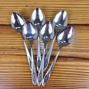 Oneida Polonaise Deluxe 18/10 Soup Tablespoons Lot of 6 ~ 6 7/8" Bonus READ! - Picture 1 of 9
