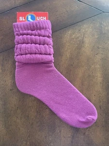 New Vintage 80’s Slouch Scrunchie Aerobic Flop Sock Pink - Picture 1 of 4