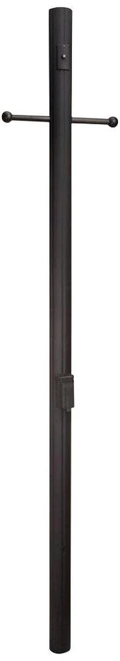 84"H Matte Black Direct Burial Fluted Lamp Post - Image 1 of 1