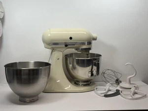 Hobart KitchenAid Mezclador Cabezal Inclinable 10 Velocidades Blanco/Crema Con Accesorios - Imagen 1 de 6