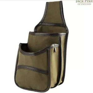 JACK PYKE CANVAS CARTRIDGE POUCH BAG x50 CAPACITY BELT SHOOTING HUNTING GREEN - Picture 1 of 2